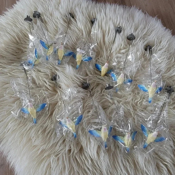 Christmas ornaments candle holder hummingbird rare 12 set candles not included - Picture 6 of 6